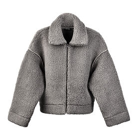 Damen-Wolljacke Alpini, Graubraun