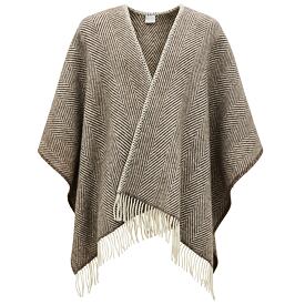 Wollponcho über die Schultern Spina, Braun