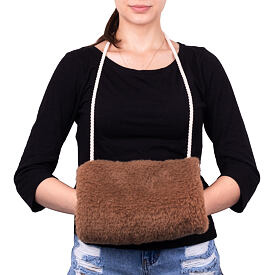 Muff aus Merinowolle braun