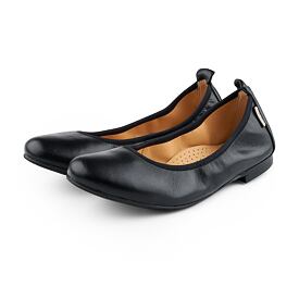 Gesundheitliche Lederballerinas für Damen Vanda schwarz
