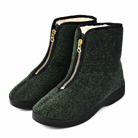 Herren-Filzstiefel aus Schafwolle grün