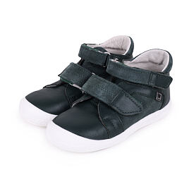 Ledersneaker mit Klettverschlussfür Kinder Kiki grün