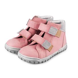 Ledersneaker mit Klettverschluss für Kinder Pepe rosa