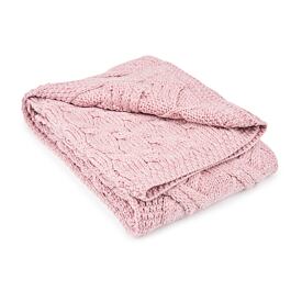 Kinder-Wollplaid Supersoft Merino rosa