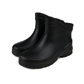 Knöchelhohe Gummistiefel für Herren mit Woll-Innensohle schwarz