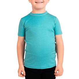 Merino T-Shirt mit kurzen Ärmeln für Kinder türkis