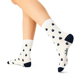 Sommer-Merino-Socken "Schäfchen" blau