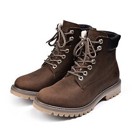 Kuschelige Schnürboots Woolee, Dunkelbraun