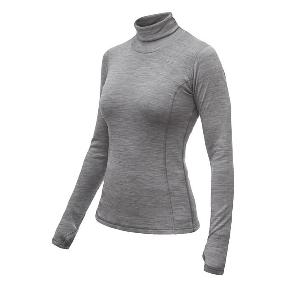 Funktionsshirt für Damen Sensor Merino Bold roll neck cool gray