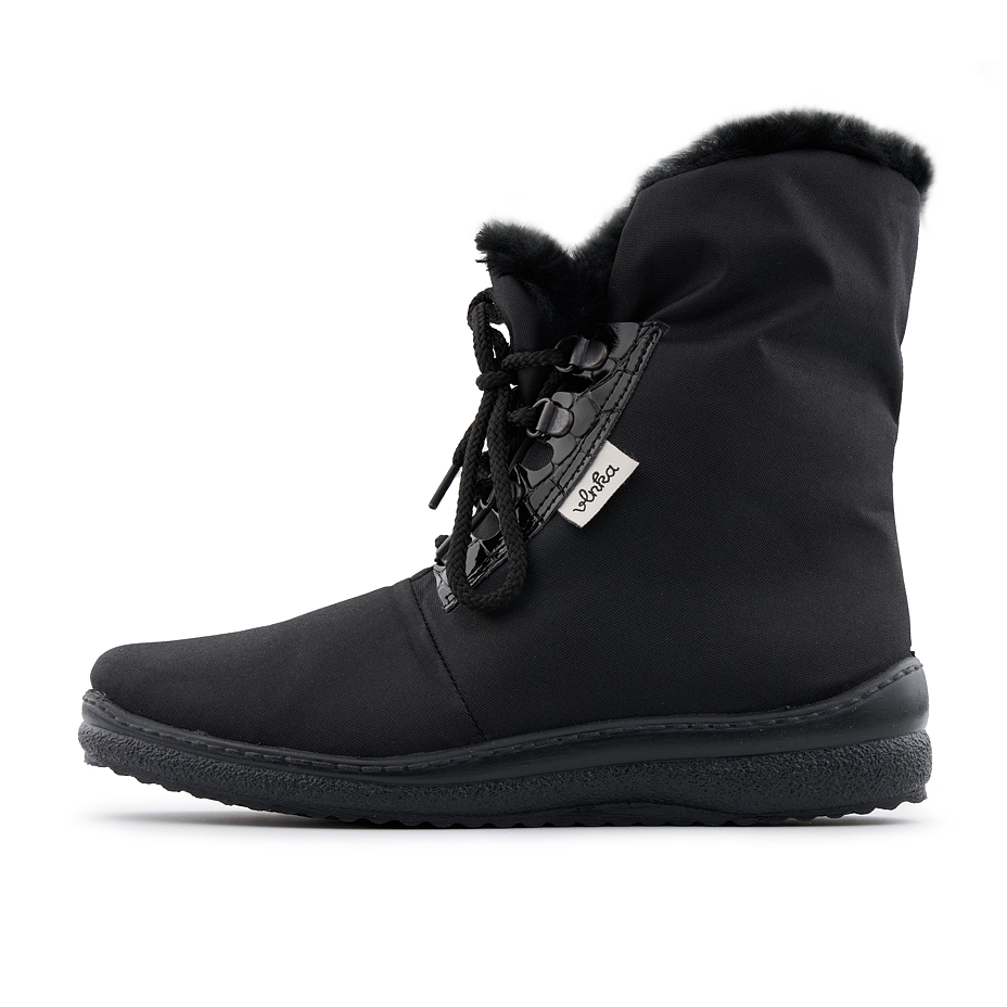 Schnür-Schneestiefel für Damen schwarz