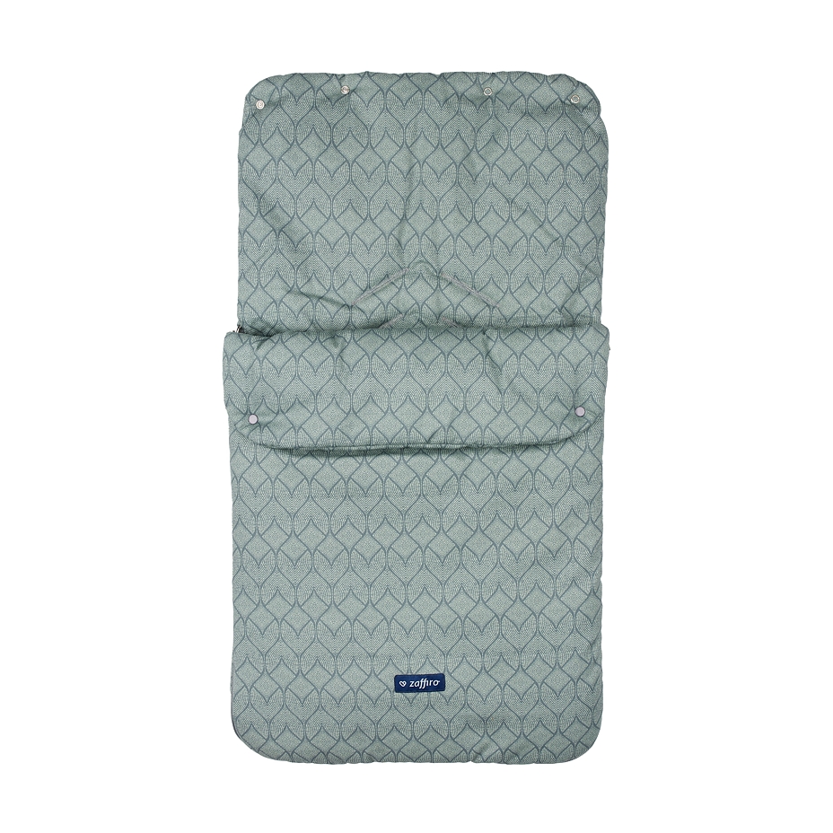 Baby-Fußsack Vlnka aus Baumwolle grün