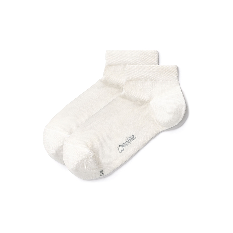 2 Paar Sommerknöchelsocken Merino weiß