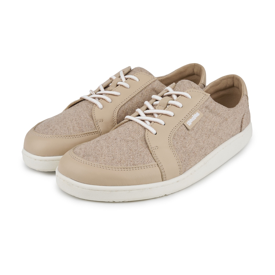 Herren Barfuß-Sneaker aus Wolle Teo beige