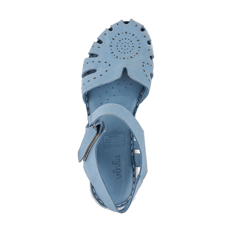 Damen Ledersandalen Heda blau