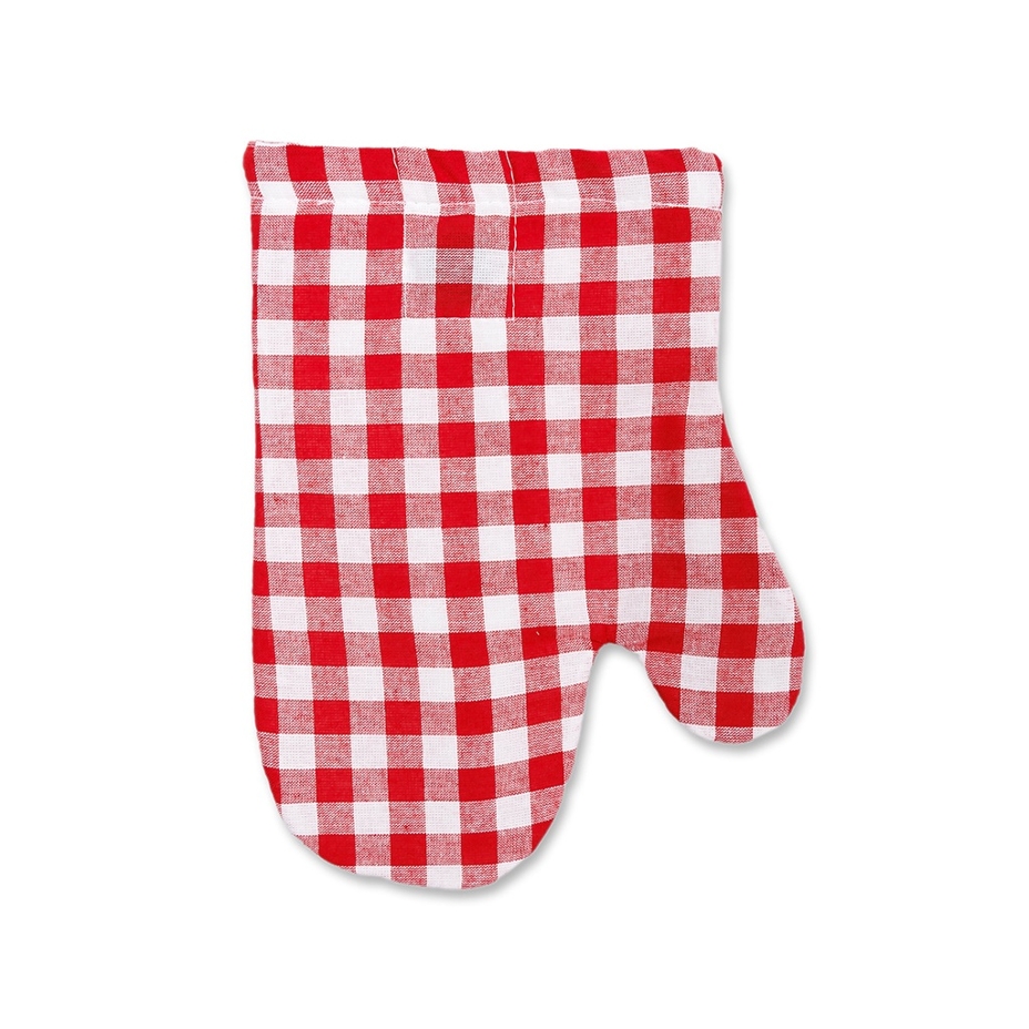 Küchenset aus Baumwolle rot