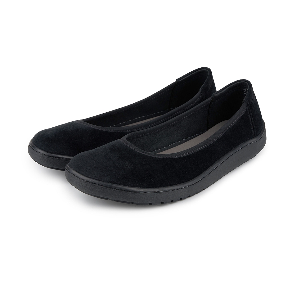 Damen Barfuß Textil Ballerinas Joli schwarz