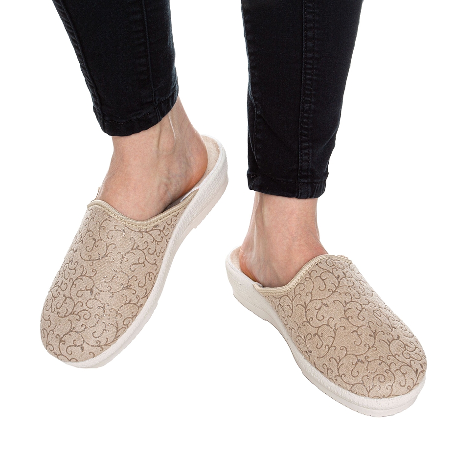 Damenpantoffeln Irena beige