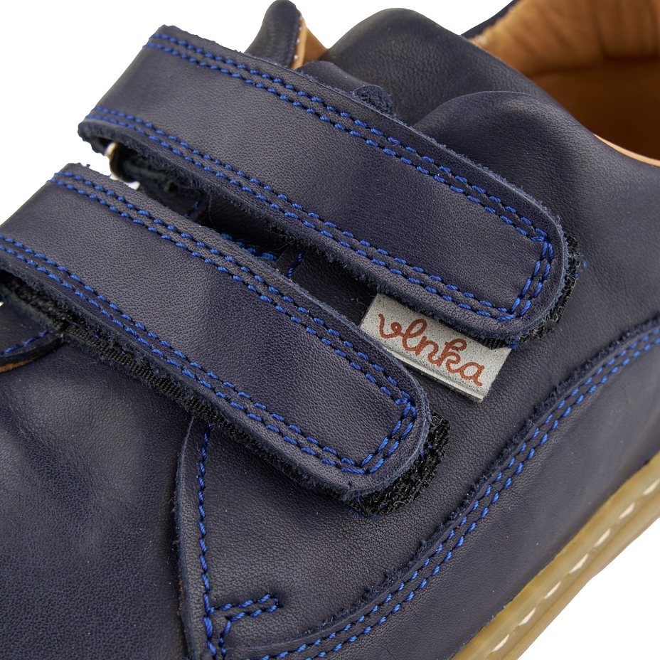 Ledersneaker barefoot für Kinder Ada blau