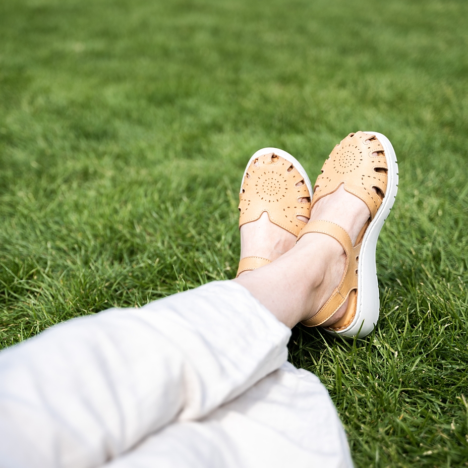 Damen Ledersandalen Heda braun
