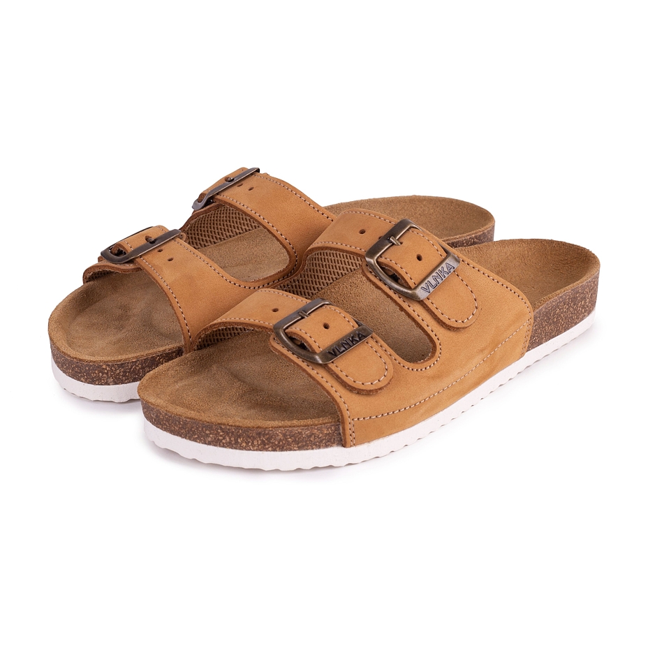 Anatomische Korkpantoletten für Herren Alex beige
