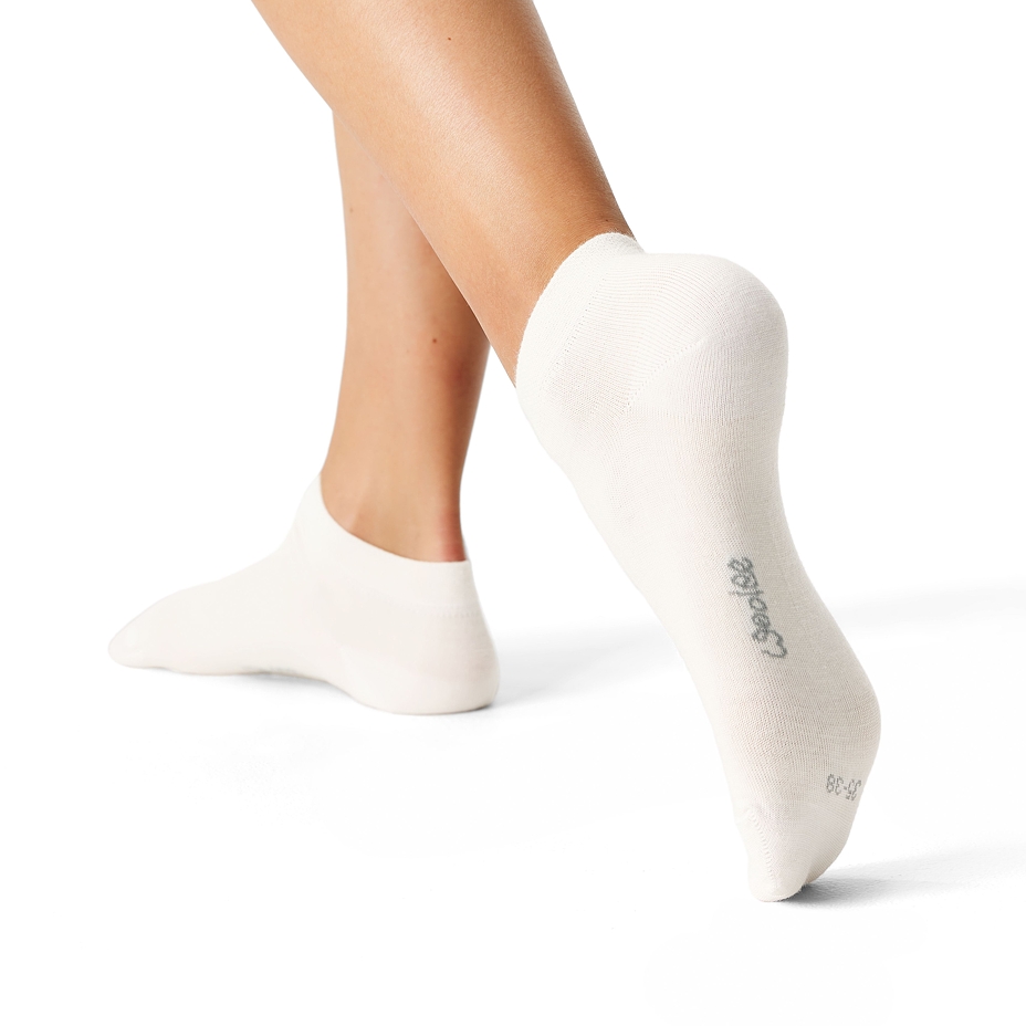 2 Paar Sommerknöchelsocken Merino weiß