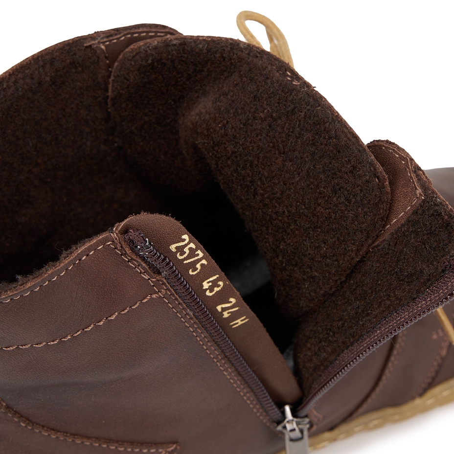 Herren Barfuß Stiefeletten aus Leder Devon braun