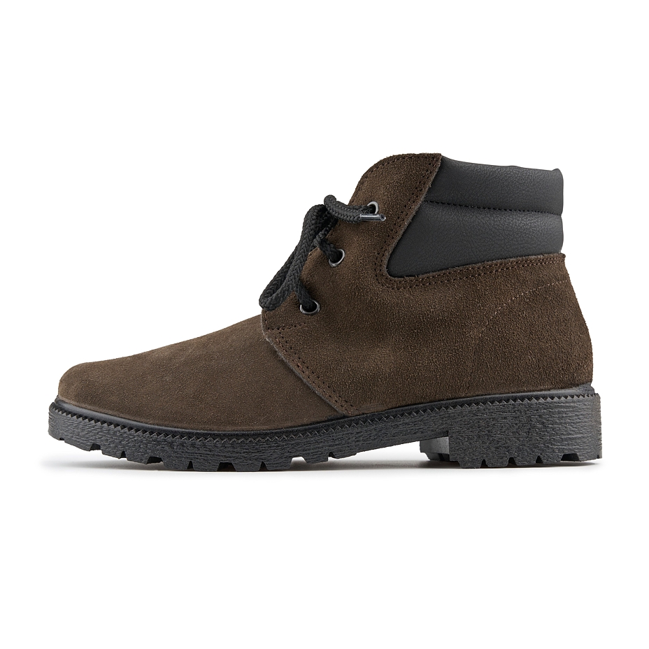 Damen Leder-Winterstiefel mit Schafwolle Astrid braun