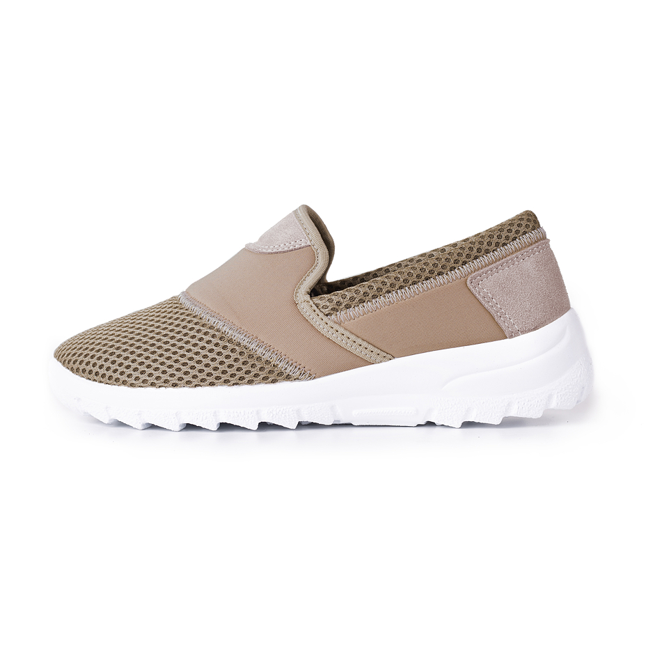 Atmungsaktive Turnschuhe für Damen beige