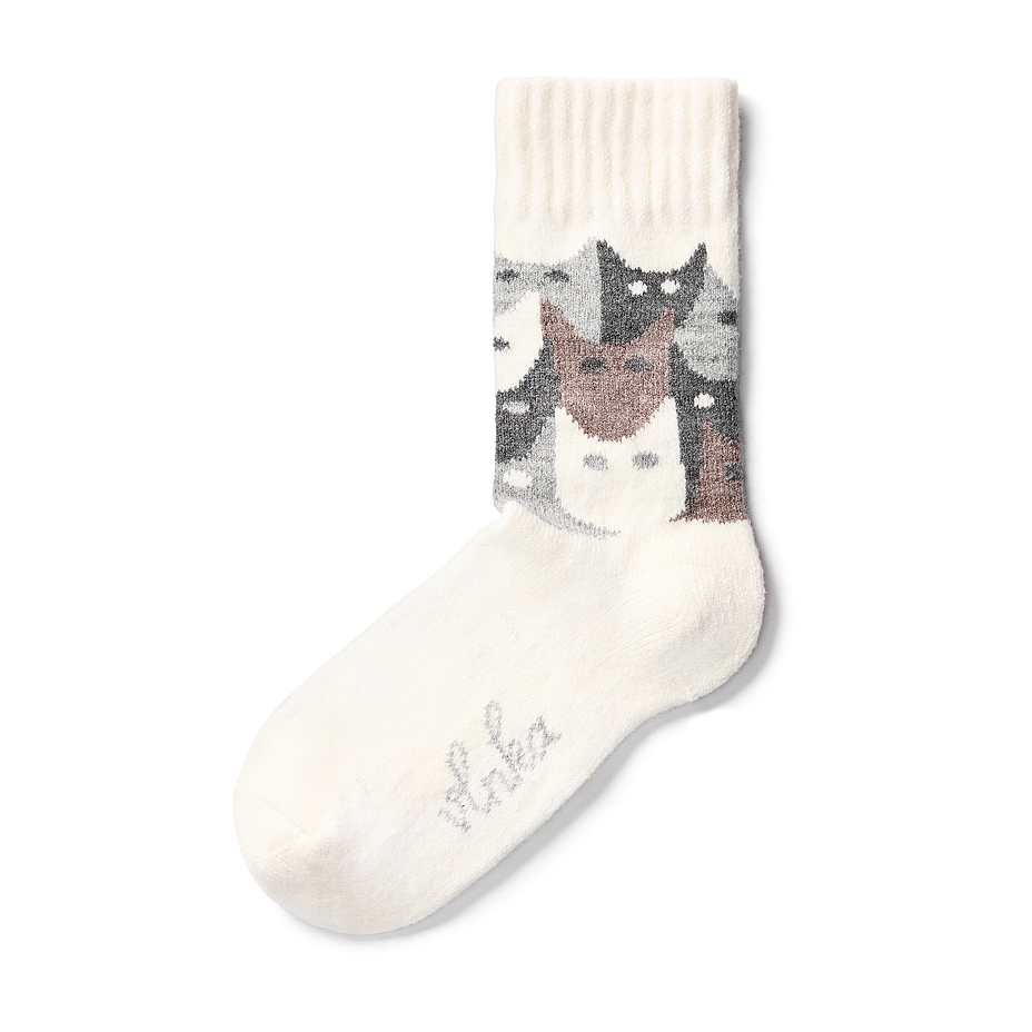 Schafsocken Merino "Kätzchen" weiß