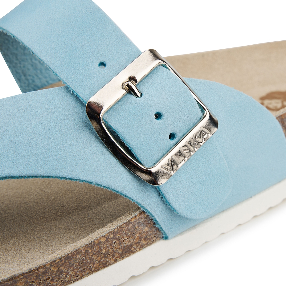 Anatomische Korkpantoffeln für Damen Vanda blau