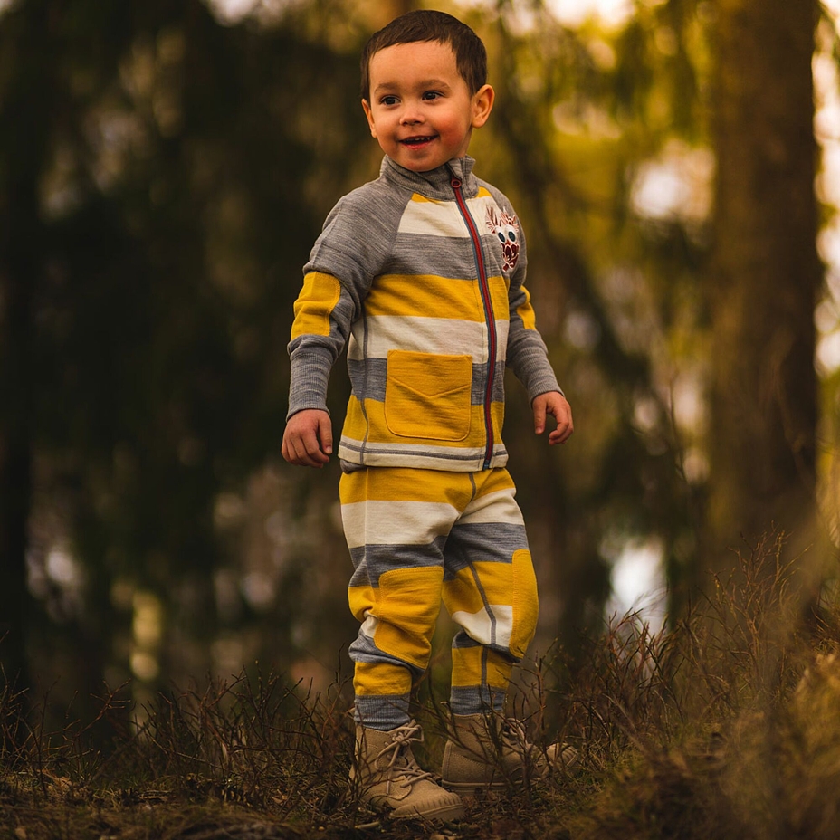 Kinder Wollsweatpants Piny Ulvang gelb