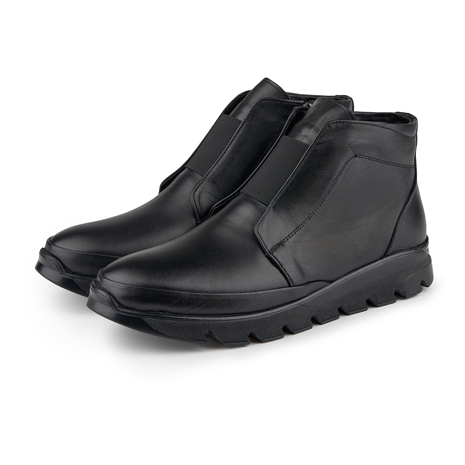 Damen Leder-Winterstiefel Tereza schwarz