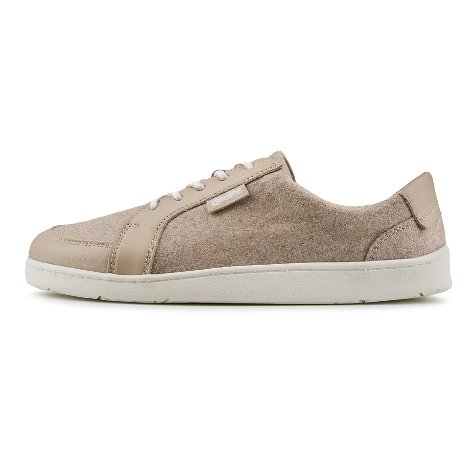 Herren Barfuß-Sneaker aus Wolle Teo beige