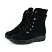Damen Leder Winterstiefel mit Schafwolle Magda schwarz
