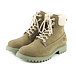 Flauschige Schnürboots Woolee grün