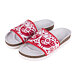 Anatomische Damenslipper Folklore rot
