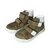 Ledersneaker mit Klettverschluss für Kinder Pepe khaki