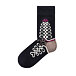 Schafwollsocken Merino mit Volksmuster dunkel blau 