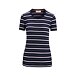 Damenshirt Merino Blend Wave SS Tee Stripe Icebreaker Midnight Navy